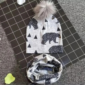 Baby Boy Pom Pom Beanie & Scarf